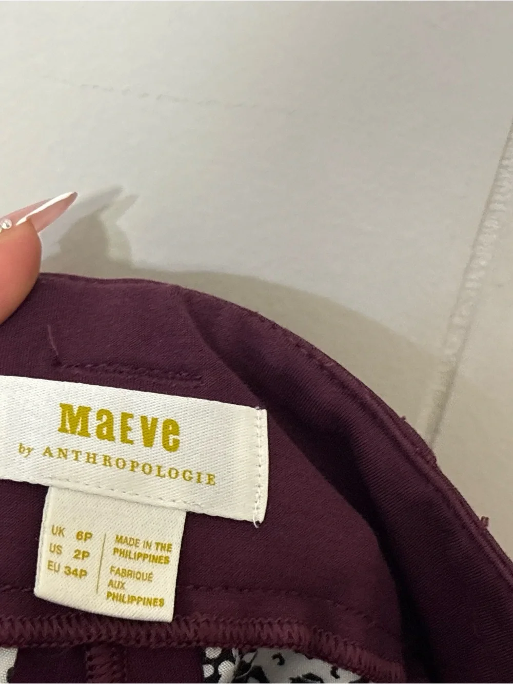 Anthropologie Maeve Naomi Ponte Wide Leg Pants Plum Pull On Petite 2P Flare - Picture 9 of 11